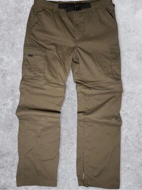 BC Clothing Convertible Cargo Pants Men’s Large Size 34 Olive Green Zip Off
